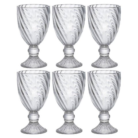 Jogo Taças Vidro Transparente Elysée 325ml 6 Peças Hauskraft