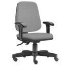 Ver imagem 1 de Cadeira Giratória Job Diretor Executiva Couro Sintético Cinza - Lyam Decor
