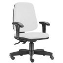 Ver imagem 1 de Cadeira Giratória Job Diretor Executiva Couro Sintético Branco - Lyam Decor