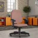 Ver imagem 2 de Cadeira Giratória Job Diretor Executiva Suede Rosê - Lyam Decor