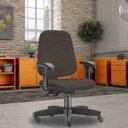 Ver imagem 2 de Cadeira Giratória Job Diretor Executiva Suede Marrom - Lyam Decor