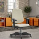 Ver imagem 2 de Cadeira Giratória Job Diretor Executiva Suede Bege - Lyam Decor