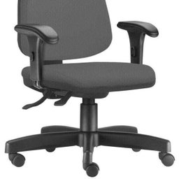 Cadeira Giratória Job L02 Diretor Executiva Crepe Cinza - Lyam Decor - 5