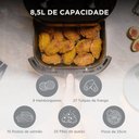 Ver imagem 7 de Fritadeira Air Fryer Midea Wide Max Cyclone Preto 8,5l 220v Fwm85p2