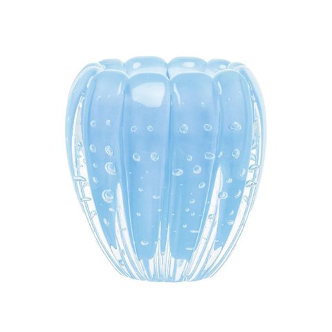 Cachepot Decoração em Murano Azul Bebê Nino M