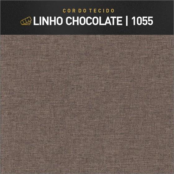 Conjunto 2 Poltronas Mona Luxo Madeira Maciça Tecido Linho:linho Chocolate - 4