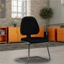 Ver imagem 2 de Cadeira de Escritório Sky L02 Fixa Crepe Preto - Lyam Decor