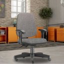 Ver imagem 2 de Kit 2 Cadeiras Giratórias Job Diretor Executiva Linho Chumbo - Lyam Decor