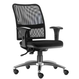 Kit 2 Cadeiras de Escritório Executiva Giratória Soul Cromado Couro Sintético Preto - Lyam - 3