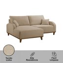Ver imagem 4 de Sofá Albano Linho 185cm Chaise Lado Esquerdo Meu Sofá Online