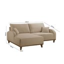 Ver imagem 3 de Sofá Albano Linho 185cm Chaise Lado Esquerdo Meu Sofá Online