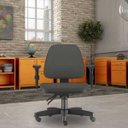 Ver imagem 2 de Cadeira de Escritório Giratória Executiva Ergonômica Sky L02 Crepe Cinza - Lyam Decor