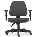 Ver imagem 2 de Kit 02 Cadeiras de Escritório Giratória Executiva Ergonômica Sky L02 Crepe Cinza - Lyam Decor