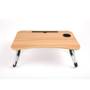 Ver imagem 1 de Mesa para Notebook Multiuso 60x40cm – Dobrável/portátil para Cama e Sofá – Pés em Metal (marfim)