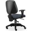 Ver imagem 3 de Cadeira de Escritório Giratória Executiva Ergonômica Job Linho Chumbo - Lyam Decor