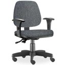 Ver imagem 3 de Kit 2 Cadeiras de Escritório Giratória Executiva Ergonômica Job Linho Chumbo - Lyam Decor