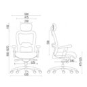 Ver imagem 4 de Cadeira de Escritório Giratória Presidente Executiva New Ergon Preto - Lyam Decor