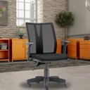 Ver imagem 2 de Cadeira de Escritório Diretor Giratória Executiva Addit Crepe Preto - Lyam Decor