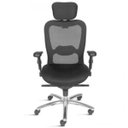 Ver imagem 3 de Kit 2 Cadeiras de Escritório Giratória Presidente Executiva New Ergon Preto - Lyam Decor
