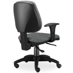 Cadeira de Escritório Giratória Executiva Ergonômica Job Linho Cinza Escuro - Lyam Decor - 3