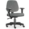 Cadeira de Escritório Giratória Executiva Ergonômica Job Linho Cinza Escuro - Lyam Decor - 1