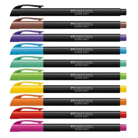 Caneta Faber-castell Supersoft Brush C- 10 Cores