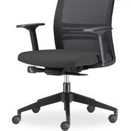 Cadeira de Escritório Giratória Presidente com Apoio de Cabeça Agile Preto - Lyam Decor - 3