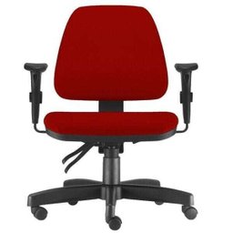 Cadeira de Escritório Giratória Executiva Ergonômica Sky Suede Vermelho - Lyam Decor - 1 Cadeira de Escritório Giratória Executiva Ergonômica Sky Suede Vermelho - Lyam Decor - 1