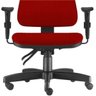 Cadeira de Escritório Giratória Executiva Ergonômica Sky Suede Vermelho - Lyam Decor - 3