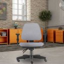 Ver imagem 3 de Kit 2 Cadeiras de Escritório Giratória Executiva Ergonômica Sky Linho Cinza - Lyam Decor