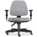 Ver imagem 2 de Kit 2 Cadeiras de Escritório Giratória Executiva Ergonômica Sky Linho Cinza - Lyam Decor