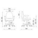 Ver imagem 4 de Kit 2 Cadeiras de Escritório Giratória Executiva Ergonômica Sky Linho Cinza - Lyam Decor