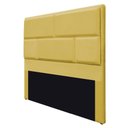 Ver imagem 4 de Cabeceira Casal Brick P02 140 cm Para Cama Box Suede Amarelo