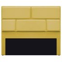 Ver imagem 6 de Cabeceira Casal Brick P02 140 cm Para Cama Box Suede Amarelo