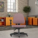 Ver imagem 2 de Cadeira de Escritório Giratória Executiva Ergonômica Sky Suede Rosê - Lyam Decor