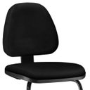 Ver imagem 3 de Cadeira de Escritório Sky Fixa Couro Sintético Preto - Lyam Decor