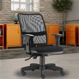 Cadeira de Escritório Executiva Giratória Soul Preto Linho Chumbo - Lyam Decor - 2