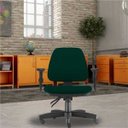 Ver imagem 2 de Cadeira de Escritório Giratória Executiva Ergonômica Sky Crepe Verde Musgo - Lyam Decor