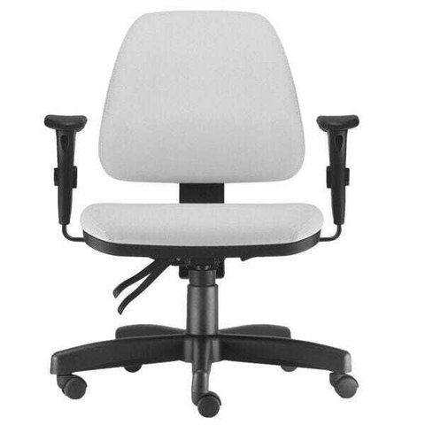 Cadeira de Escritório Giratória Executiva Ergonômica Sky Couro Sintético Branco - Lyam Decor