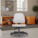 Ver imagem 2 de Kit 2 Cadeiras de Escritório Giratória Executiva Ergonômica Sky Couro Sintético Branco - Lyam Decor