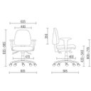 Ver imagem 4 de Kit 2 Cadeiras de Escritório Giratória Executiva Ergonômica Sky Crepe Verde Musgo - Lyam Decor