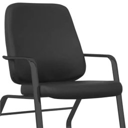 Cadeira Executiva Diretor Base Fixa Preto Maxxer Couro Ecológico Preto - Lyam Decor - 3