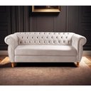 Ver imagem 3 de Sofá Nobreza 3 Lugares Fixo 203cm Caramelo Veludo Bella Decor