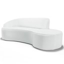 Ver imagem 1 de Sofá Living 4 Lugares 280cm Braço Esquerdo Mozart D06 Sintético Branco - Mpozenato