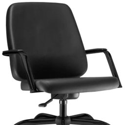 Cadeira Executiva Diretor Base Giratória Preto Maxxer Couro Ecológico Preto - Lyam Decor - 3