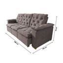 Ver imagem 4 de Sofá Retrátil 2.90m Suede Premium Estrutura Reforçada e Conforto Máximo para Sala Ampla Europa Bege