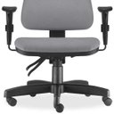 Ver imagem 5 de Kit 2 Cadeiras de Escritório Giratória Executiva Ergonômica Sky Couro Sintético Cinza - Lyam Decor