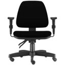 Ver imagem 2 de Kit 2 Cadeiras de Escritório Giratória Executiva Ergonômica Sky Couro Sintético Preto - Lyam Decor