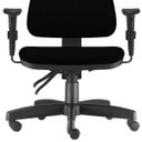 Ver imagem 5 de Kit 2 Cadeiras de Escritório Giratória Executiva Ergonômica Sky Couro Sintético Preto - Lyam Decor