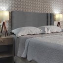 Ver imagem 2 de Cabeceira Modular Cama Box Almofadada Luxo Suede Rbl:solteiro Painel/cinza